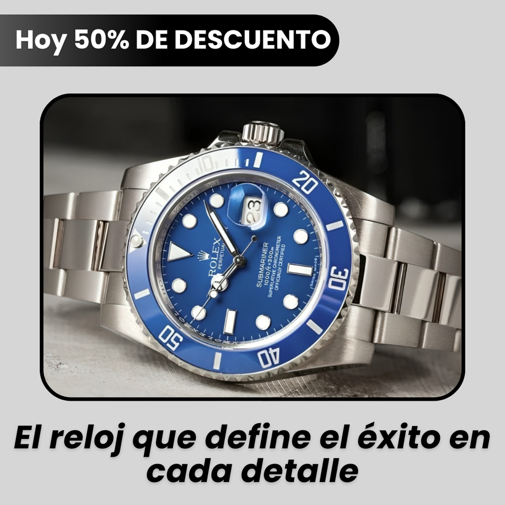 Reloj Submariner Azul - Diseño Premium, Elegancia y Presencia en tu Muñeca