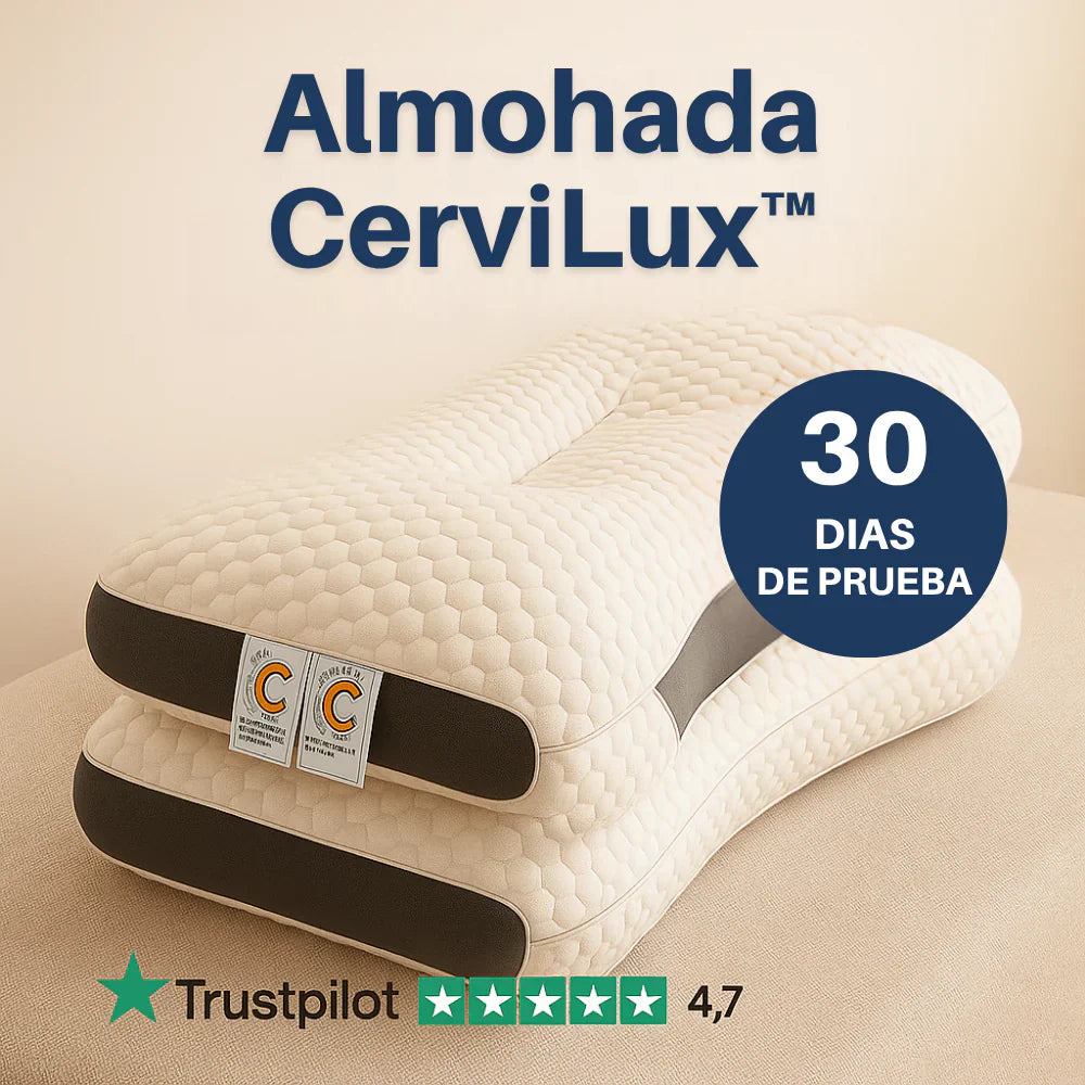 Almohada CerviLux™ Redescubre el placer de un descanso profundo y despertares sin dolor.