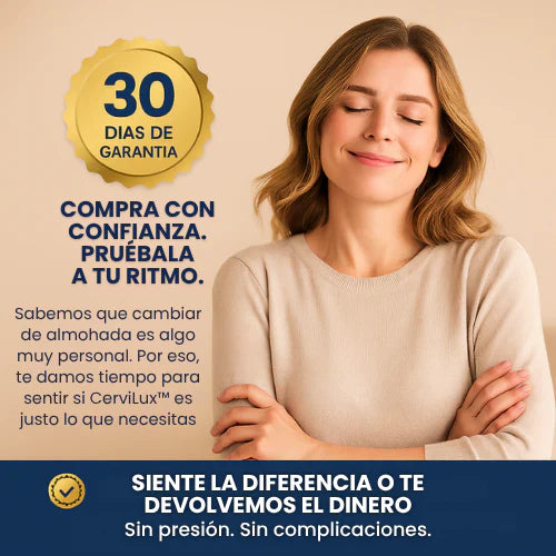 Almohada CerviLux™ Redescubre el placer de un descanso profundo y despertares sin dolor.