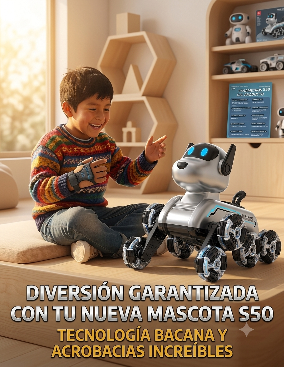 Perro Mecánico S50 – Robot Interactivo para Niños